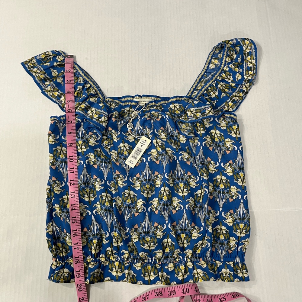 MAX STUDIO FLORAL RUFFLE TOP NEW WITH TAG - Picture 12 of 12